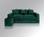Samt-Sofa 'Cooper' 3-Sitzer grün