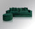 Samt-Sofa 'Monroe' 4-Sitzer grün