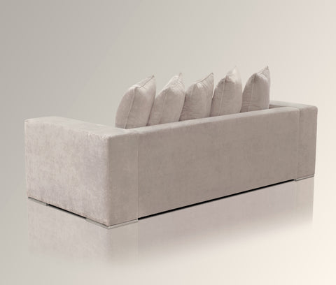 Velvet sofa 'Cooper' 3 seater grey