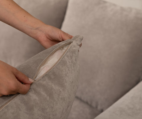 Sofa 'Cooper' 3-Sitzer Wolle Beige / Greige