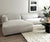 Corner sofa 'New York' in beige / greige 2.80m right