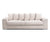 Velvet sofa 'Monroe' 4-seater beige