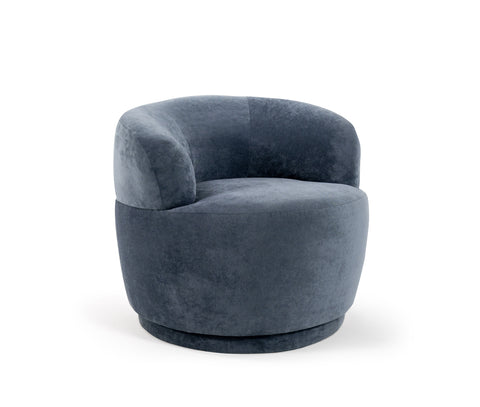 Velvet armchair 'Pitt' Blue