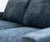 Velvet sofa 'Louis' blue / grey 