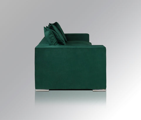 Velvet sofa 'George' 2 seater green